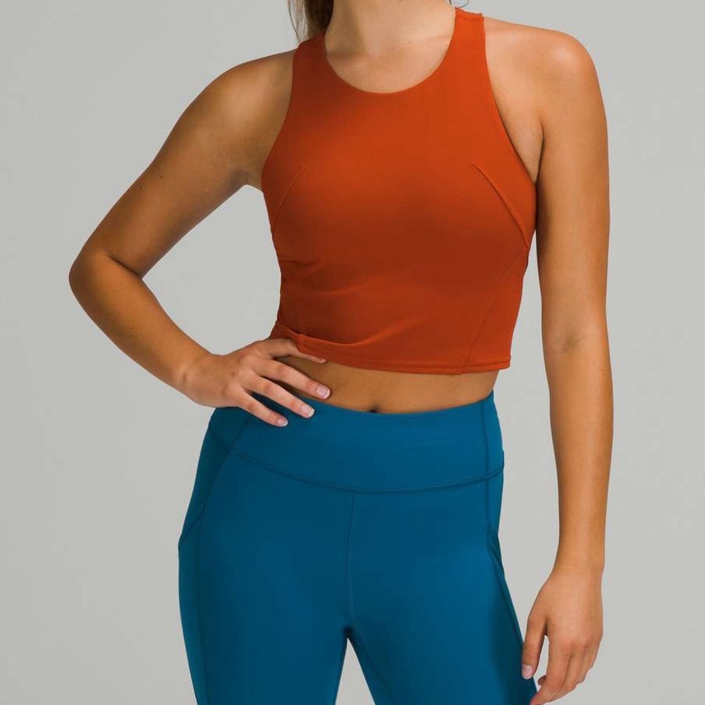 Lululemon Invigorate Training Tank Top-Size 4-Color: Aztec Brick/Rust Orange